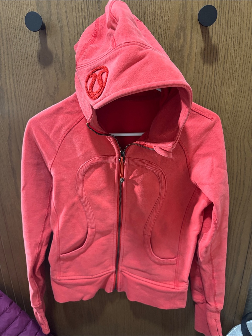 lululemon athletica Girls' orange red  Zip-Up Hoodie